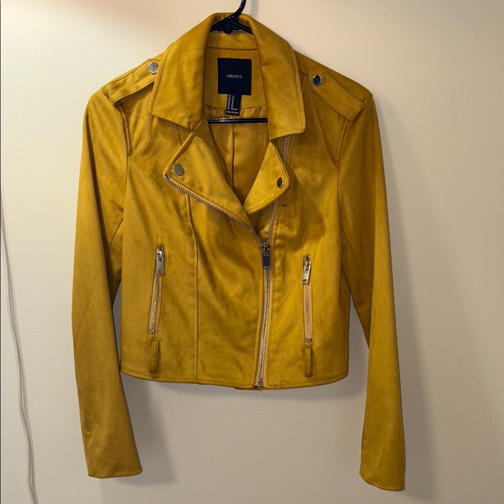 Forever 21 Mustard Suede Jacket